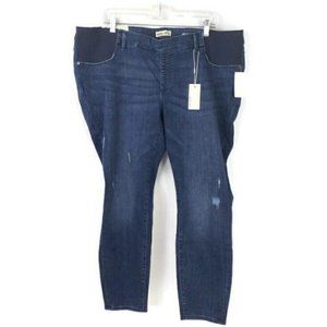 Warp + Weft JFK Lafayette Distressed Side Panel Maternity Jeans Womens Plus 22
